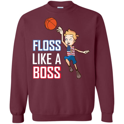 Floss Like A Boss Shirt For Basketball Players Maroon