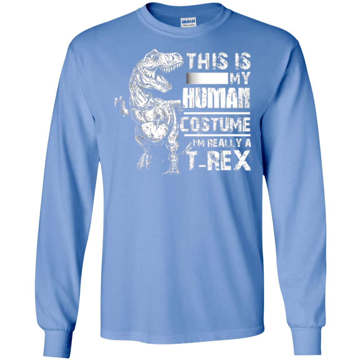 Dinosaus T-shirt This Is My Human Costume Shirt Human Carolina Blue