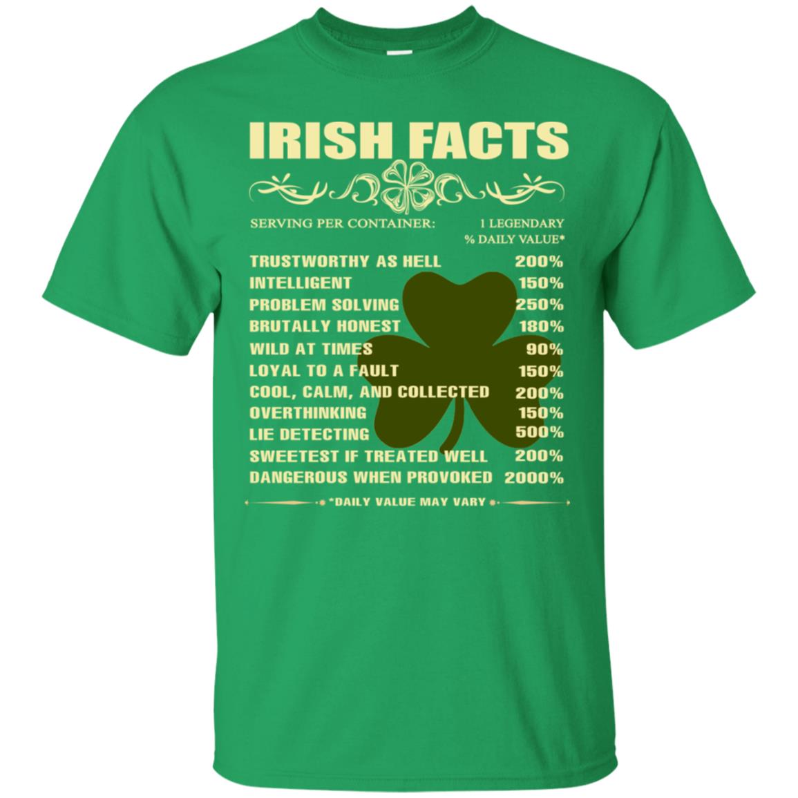 Irish Facts Intelligent Problem Solving Shirt Irish Green