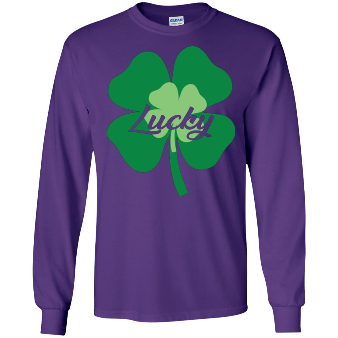 Saint Patrick's Day T-shirt Lucky Leprechaun Purple