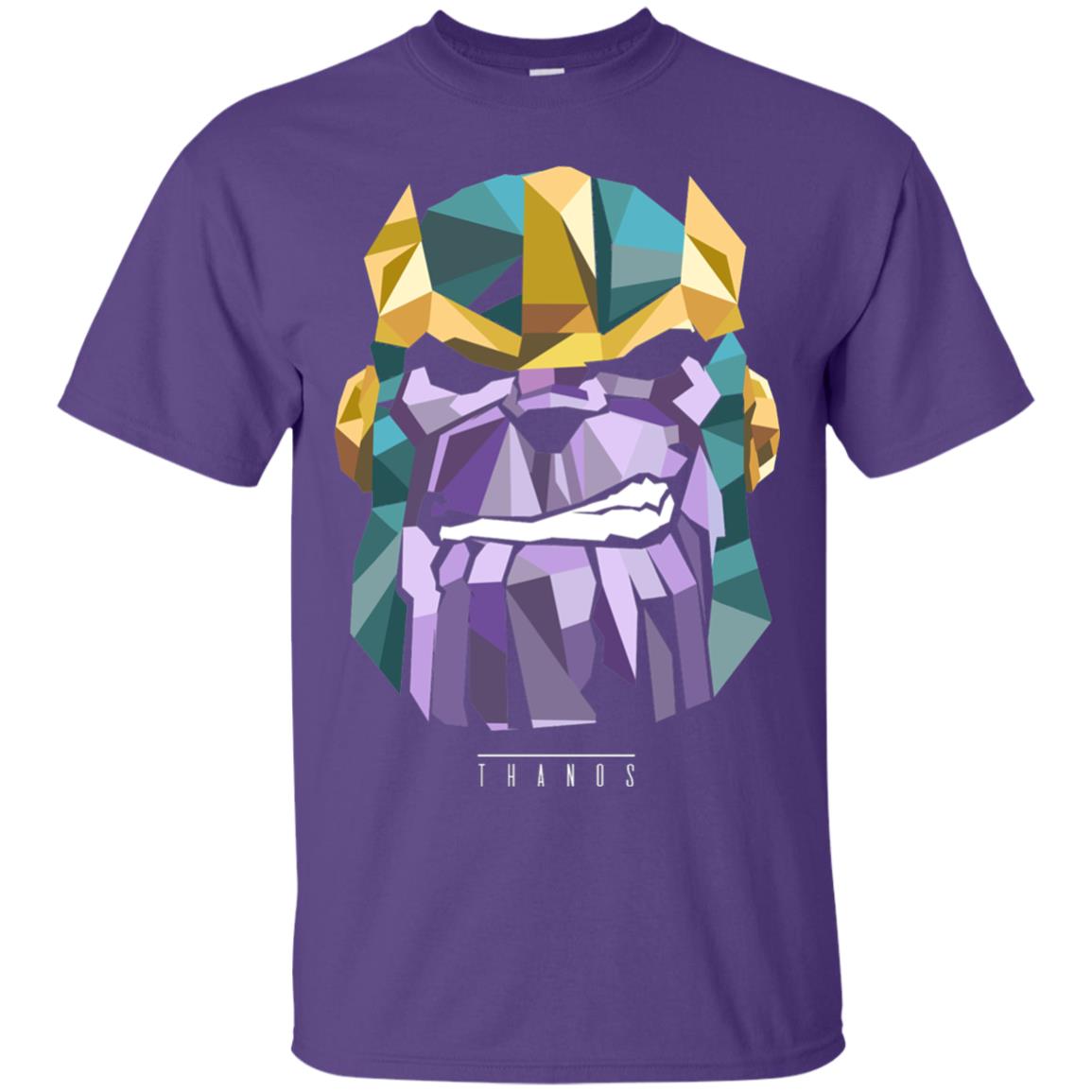 Thanos Low Poly Geometric Art Head Graphic T-shirt Purple