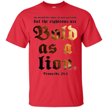 Christian T-shirt Bold As A Lion Red