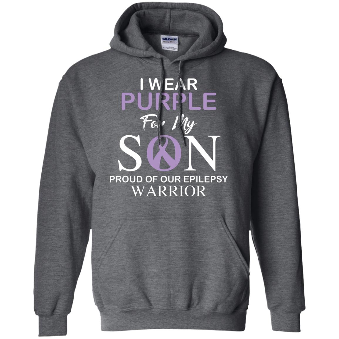Epilepsy Warrior T-shirt I Wear Purple For My Son Proud Of Our Epilepsy Warrior Dark Heather