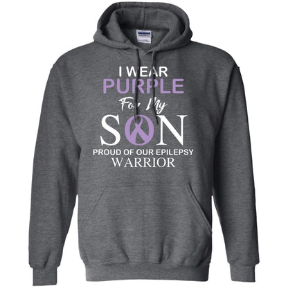 Epilepsy Warrior T-shirt I Wear Purple For My Son Proud Of Our Epilepsy Warrior Dark Heather