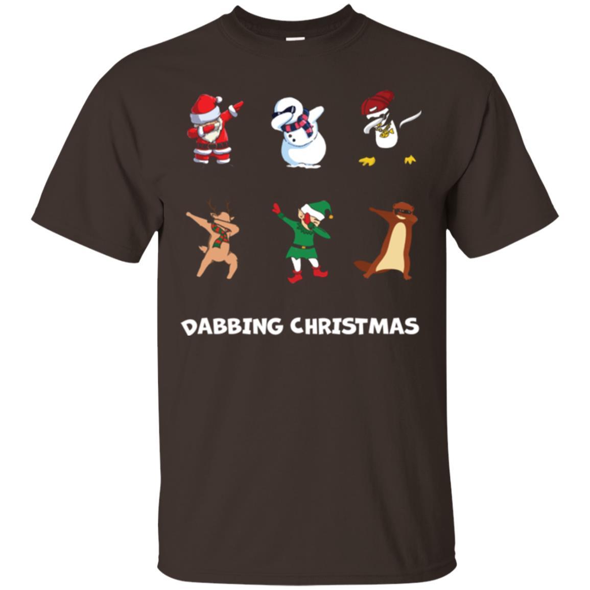 Dabbing Christmas T-shirt Dark Chocolate