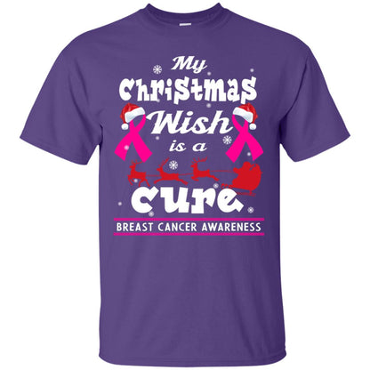 My Christmas Wish Is A Cure Breast Cancer Awareness X-mas Gift Shirt Purple