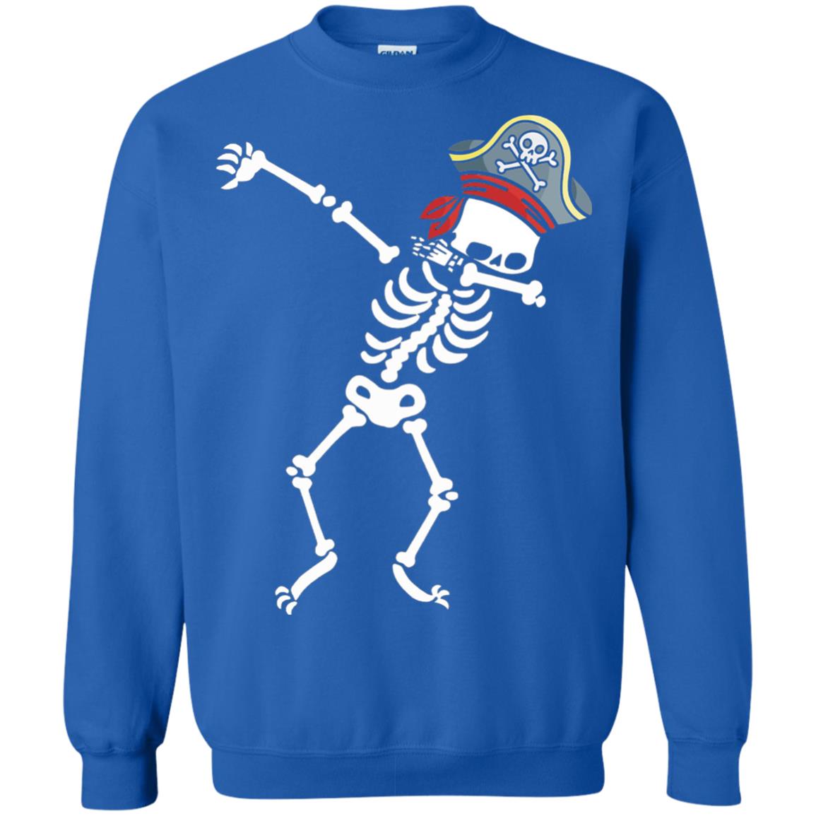 Dabbing Skeleton With Pirates Hat T-shirt Royal