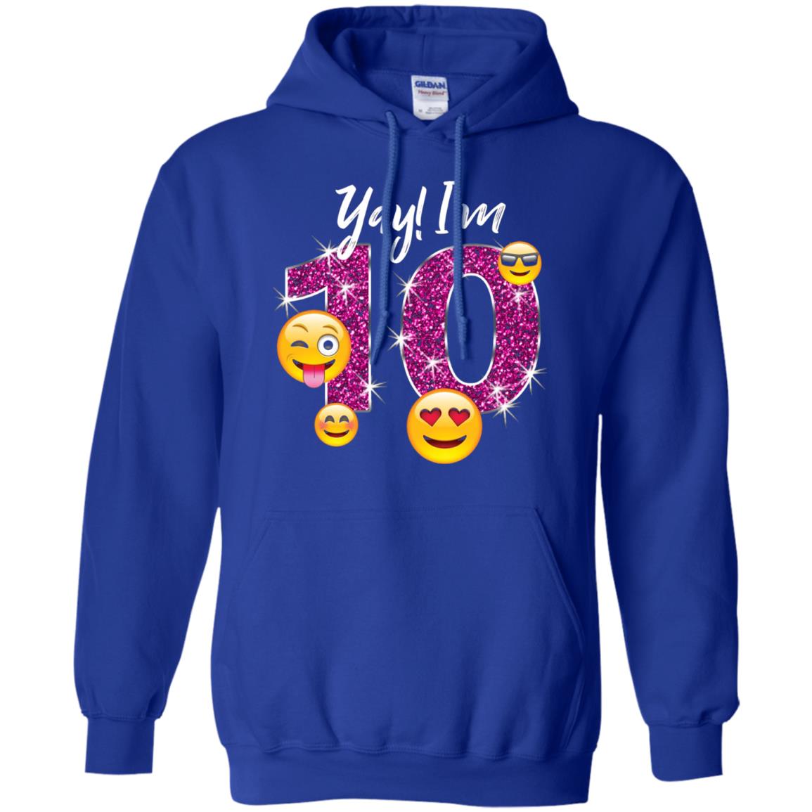 Funny Emoji Birthday 10th Birthday T-shirt Royal