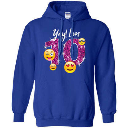 Funny Emoji Birthday 10th Birthday T-shirt Royal