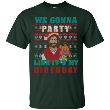 Brithday T-shirt We Gonna Party Like It's My Birthday Forest Green