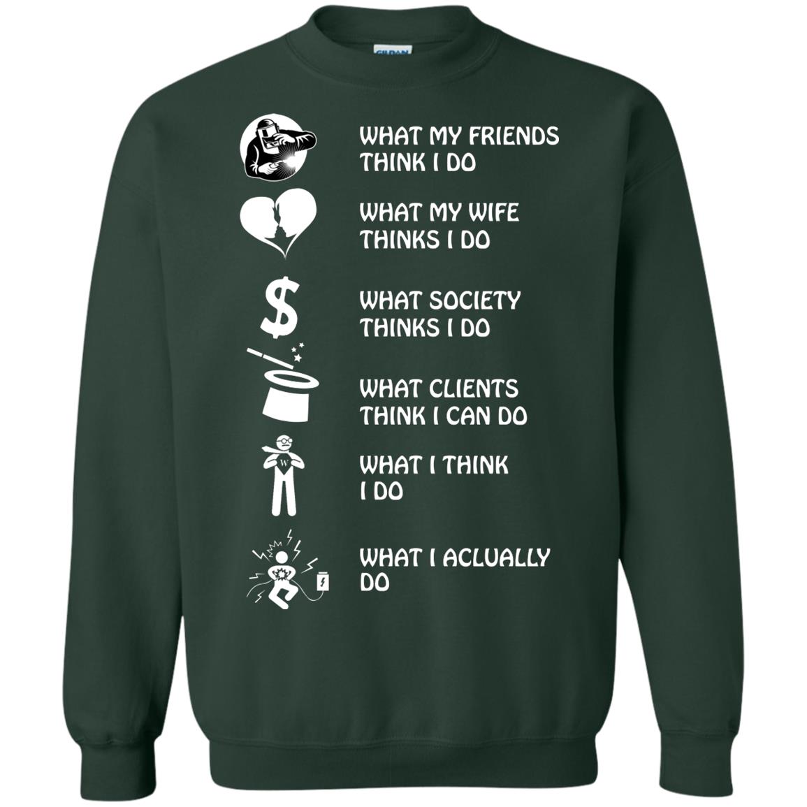 What My Friends Thinks I Do What My Wife Thinks I Do What Society Thinks I Do What Clients Thinks I Can Do What I Think I Do What I Actually Do Forest Green