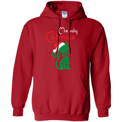 Cat Christmas T-Shirt Meowy Catmas Red