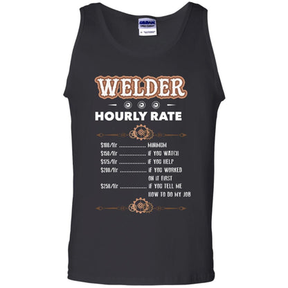Welder Hourly Rate Shirt For Mens Or Womens Black