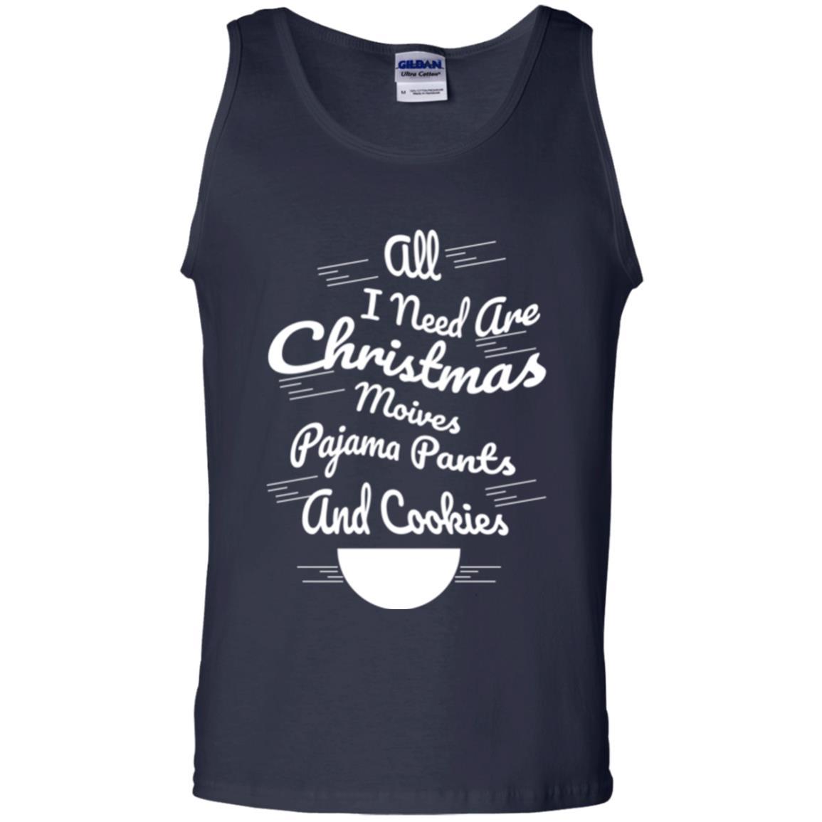 Christmas T-shirt All I Need Are Christmas Movies Pajama Pants Navy