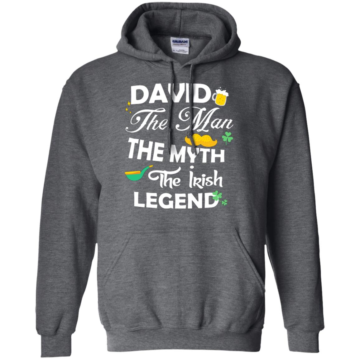 Saint David's Day T-shirt David The Man The Myth The Irish Legend Dark Heather