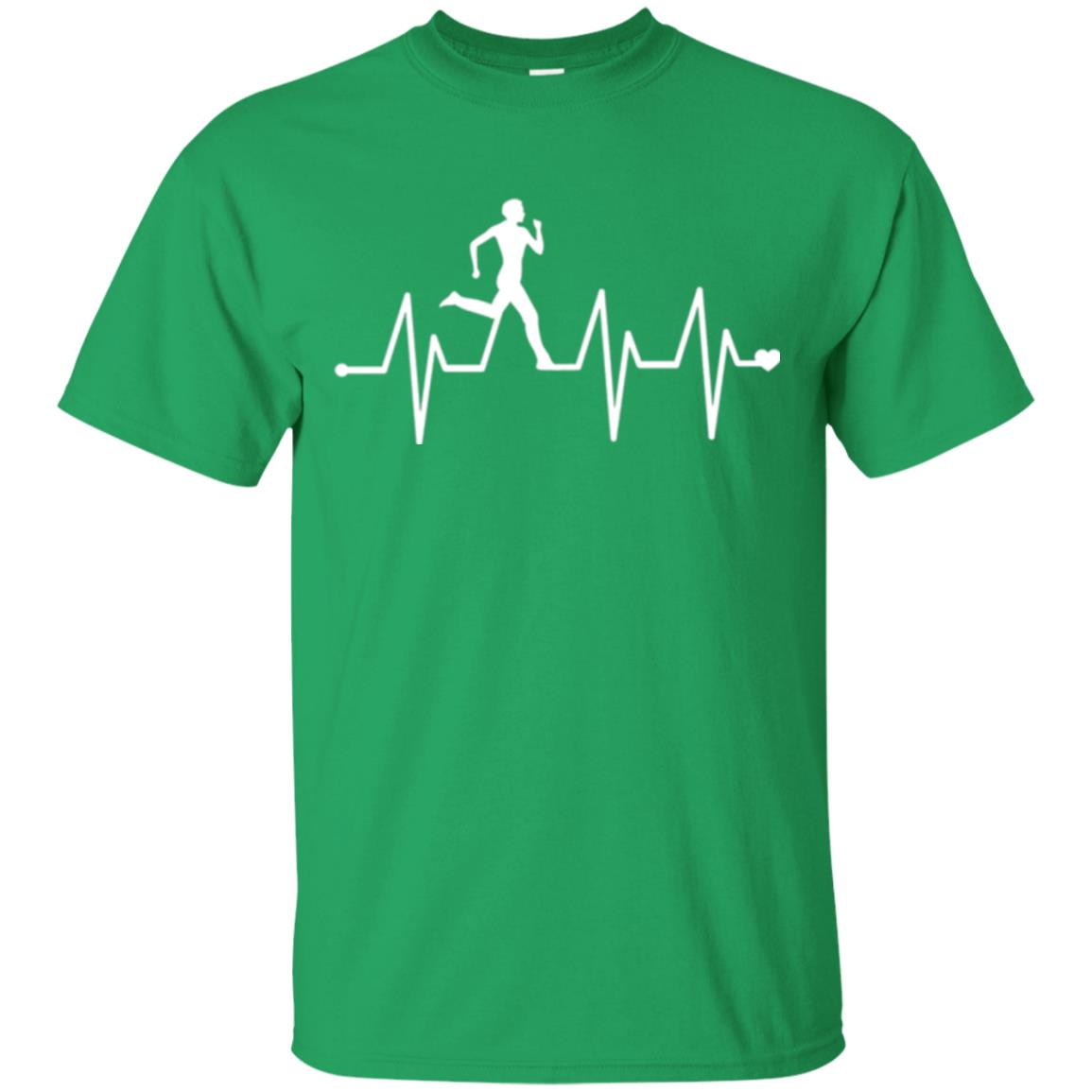 Running T-shirt Athletics Heartbeat Pulse Irish Green