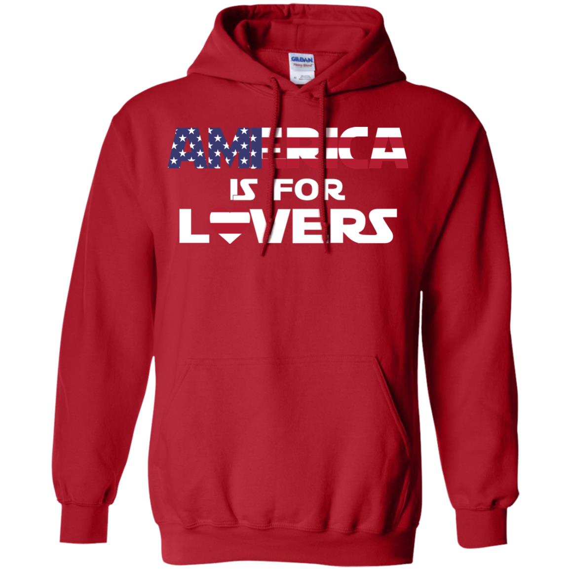 America Is For Lovers Flag Of United States Shirt Red