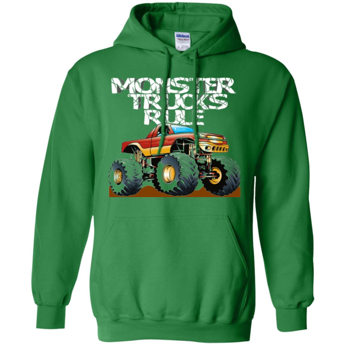 Monster Trucks Rule T-shirt Irish Green