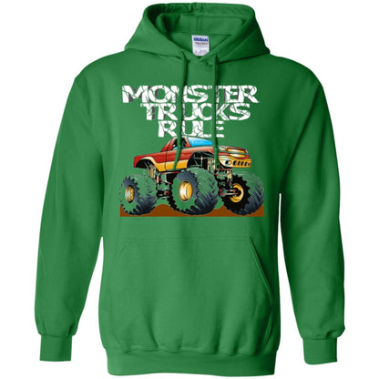 Monster Trucks Rule T-shirt Irish Green