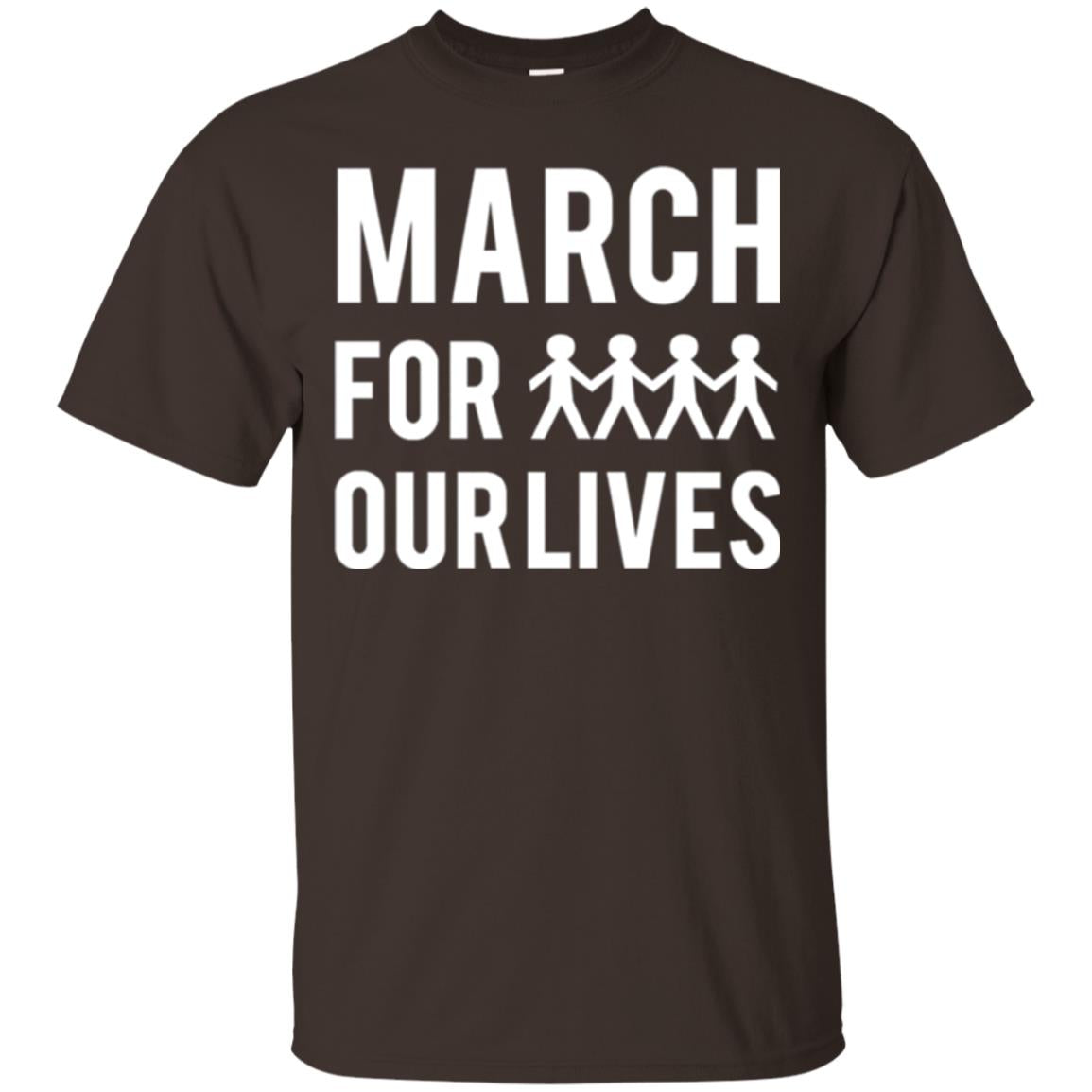 March For Our Lives Anti Gun T-shirt Dark Chocolate
