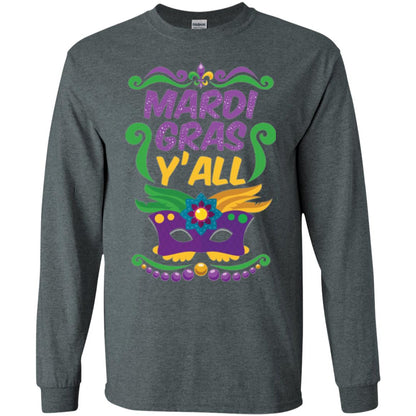 Mardi Gras T Shirt Mardi Gras Y_all T-shirt Dark Heather