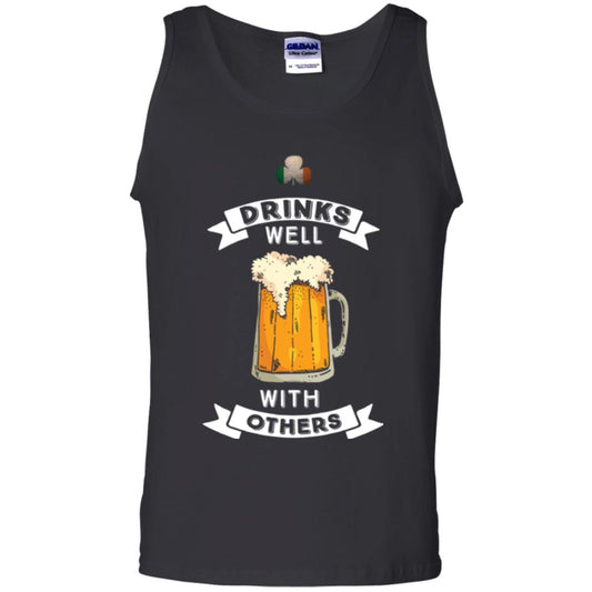 St. Patrick's Day T-shirt Drinks Well With Others Black