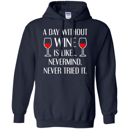 A Day Without Wine Wine Lovers T-shirt Navy