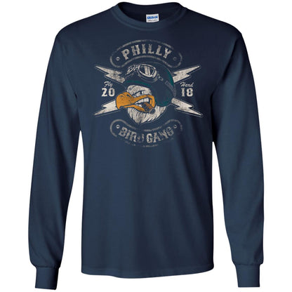 Bird Gang Eagles T-shirt Vintage Distressed Navy