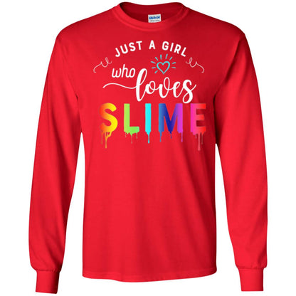 Slime Lover T-shirt Just A Girl Who Loves Slime Red