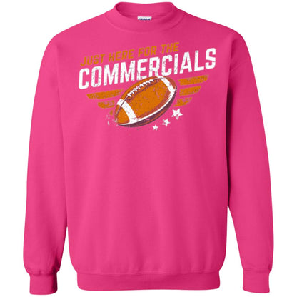 Football Lover T-shirt Just Here For The Commercials Heliconia