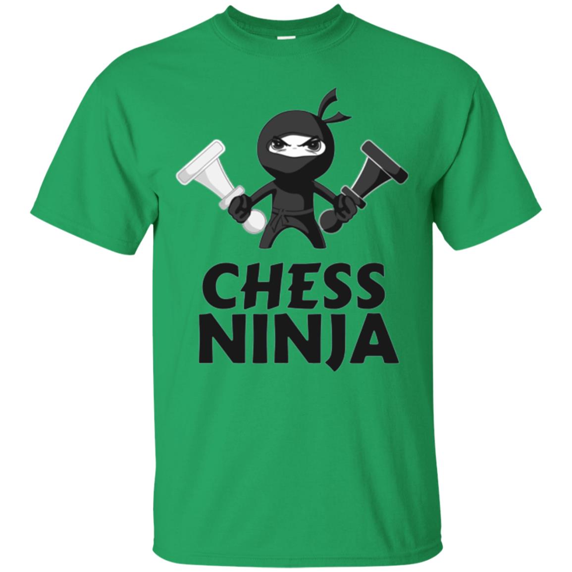 Funny Chess Ninja T-shirt Irish Green