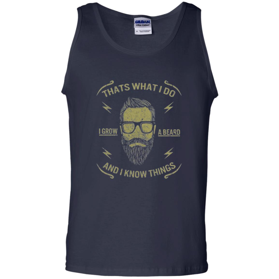 Funny Joke Retro Vintage T-shirt That What I Do I Grow A Beard Navy
