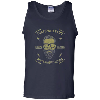 Funny Joke Retro Vintage T-shirt That What I Do I Grow A Beard Navy