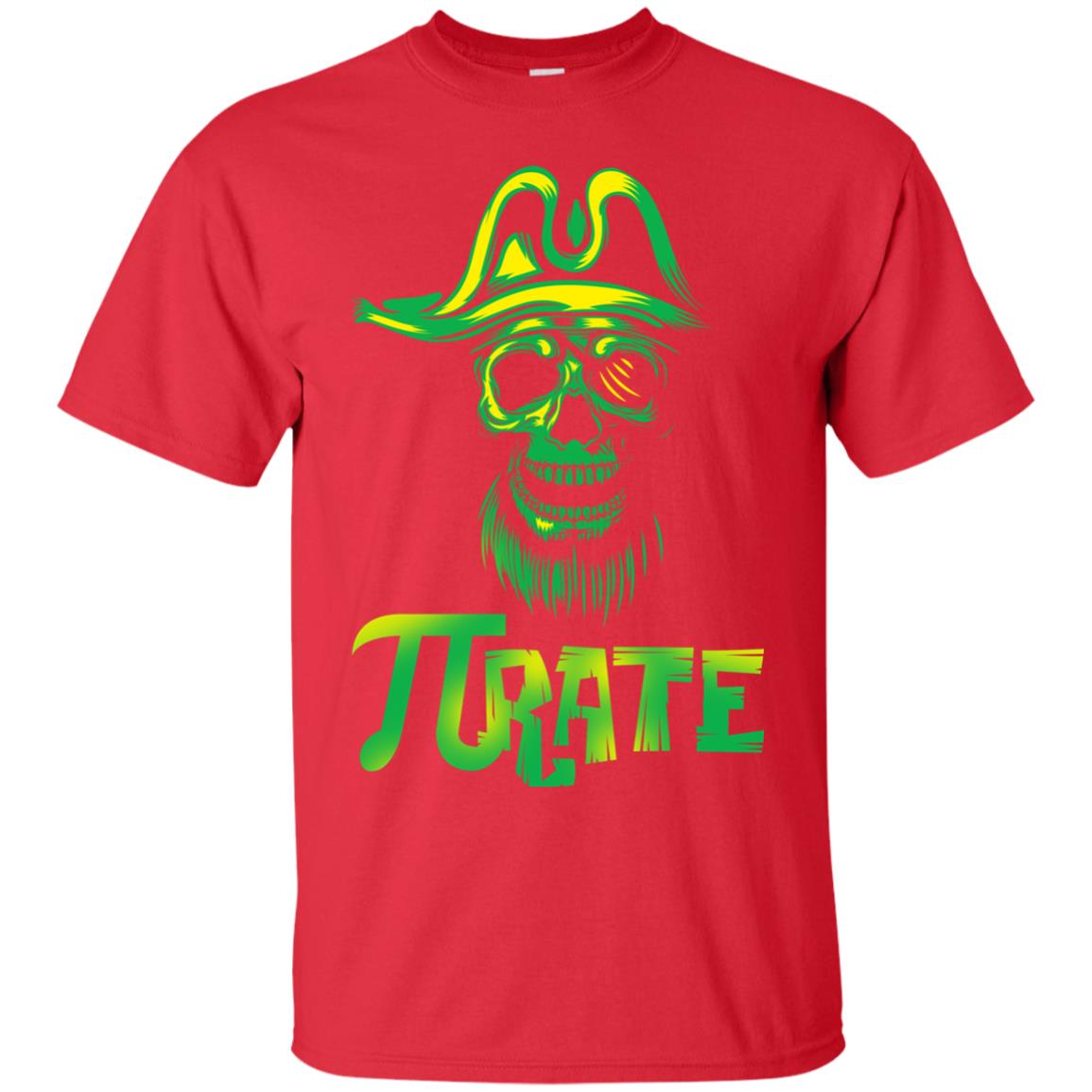 Pi Day T-shirt Funny Pirate Red