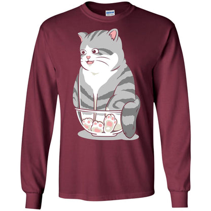 Cat Smile Cat Lover T-shirt Maroon