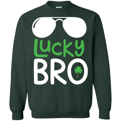 Lucky Bro St. Patrick_s Day T-shirt Forest Green