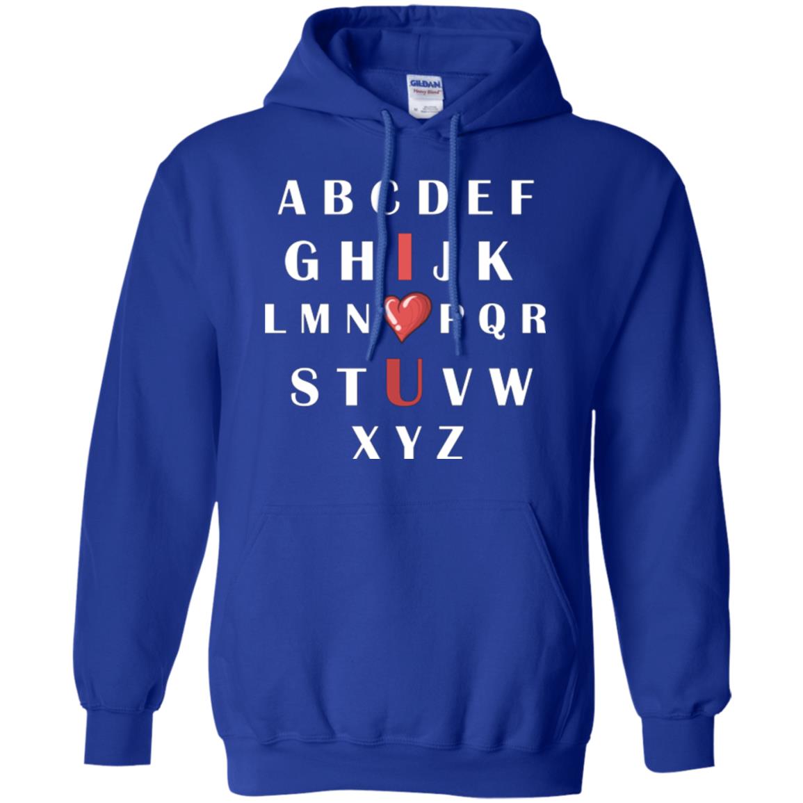 Alphabet I Love You T-shirt Royal
