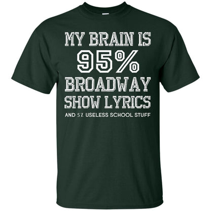 My Brain Is 95_ Broadway Show Lyrics Acting Lover T-shirt Forest