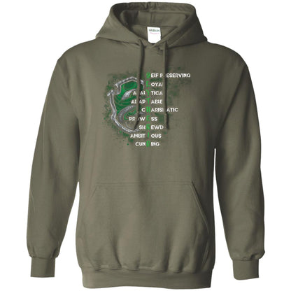 Slytherin House Harry Potter Fan Shirt Military Green