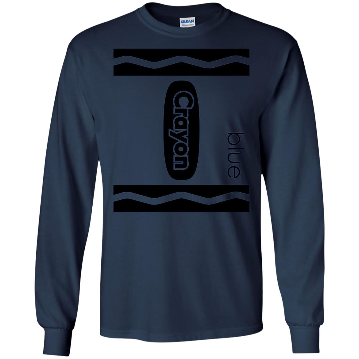 Blue Crayon Halloween Couple Friend Group Costume T-shirt Navy