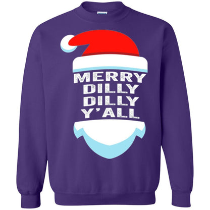 Christmas T-shirt Dilly Dilly Yall Santa Hat Christmas T-shirt Purple