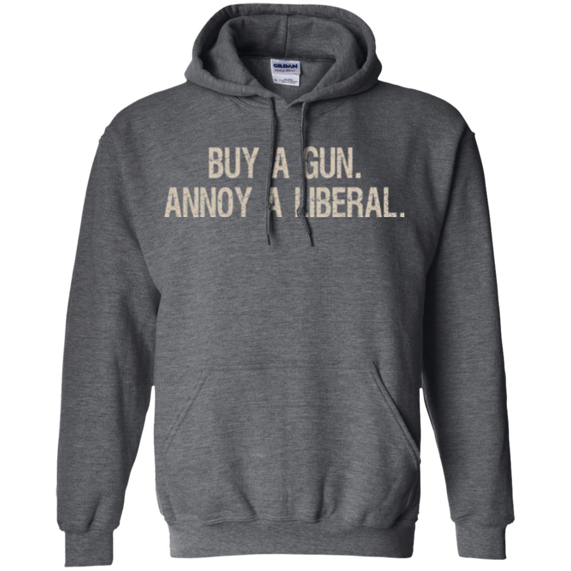 Gun Lovers T-shirt Buy A Gun Annoy A Liberal Dark Heather