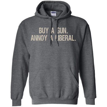 Gun Lovers T-shirt Buy A Gun Annoy A Liberal Dark Heather