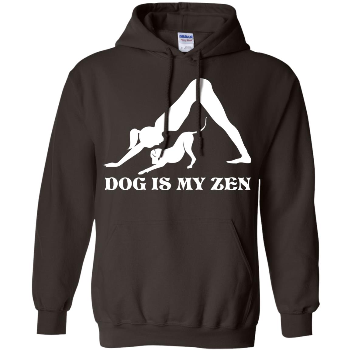 Yoga Dog T-shirt Dog Is My Zen Dark Chocolate