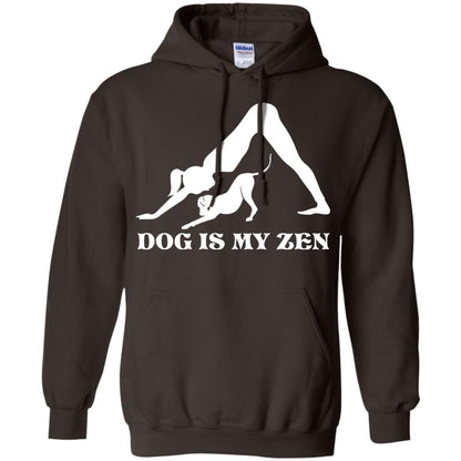 Yoga Dog T-shirt Dog Is My Zen Dark Chocolate