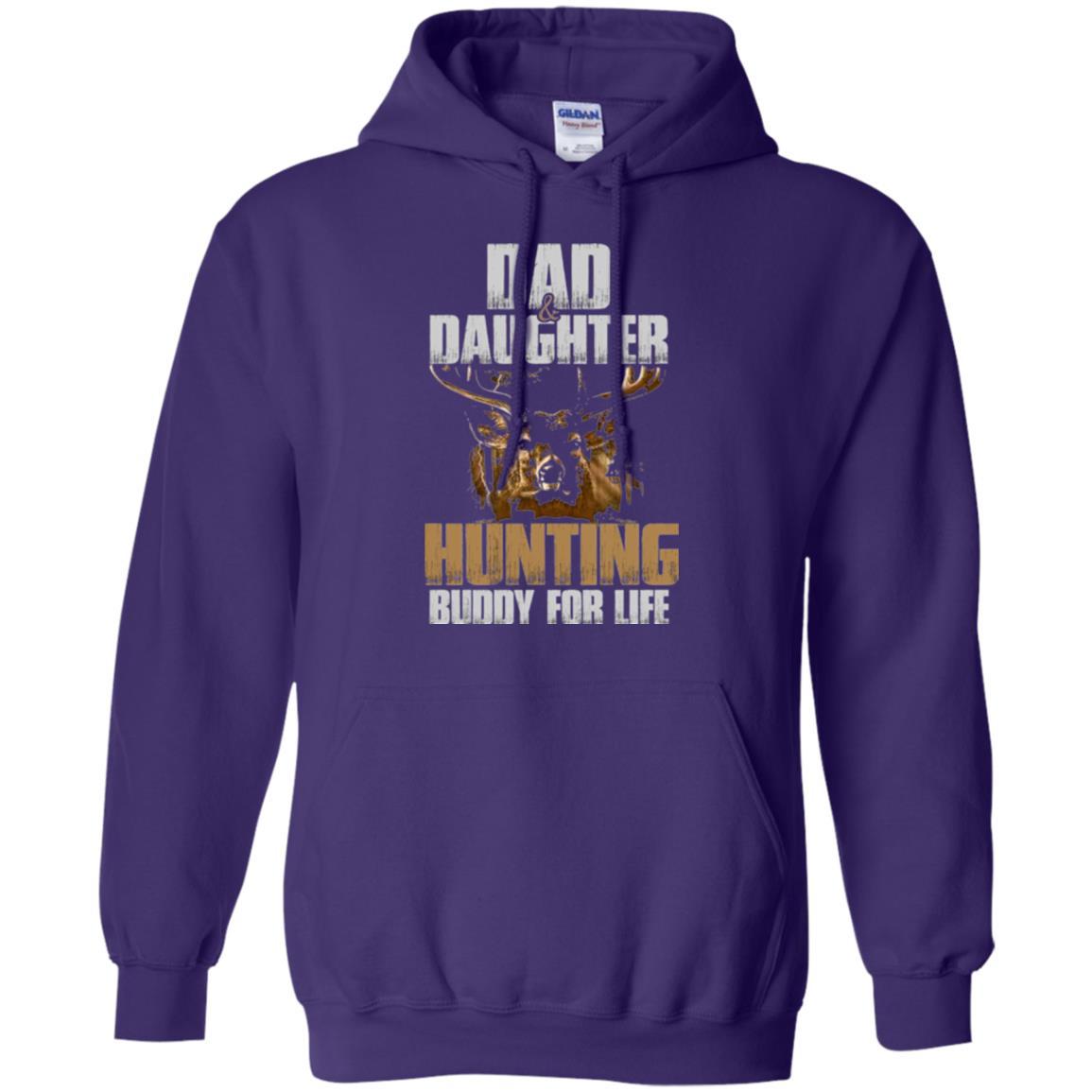 Family Christmas T-shirt Dad And Daughter Hunting Buddy For Life Purple