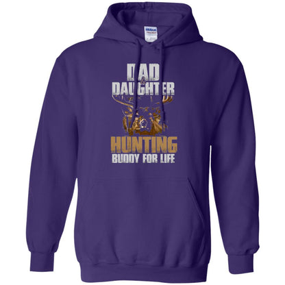 Family Christmas T-shirt Dad And Daughter Hunting Buddy For Life Purple