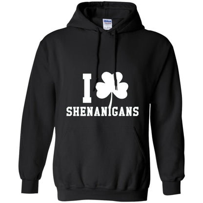 I Love Shenanigans Shamrock Saint Patrick_s Day T-shirt Black