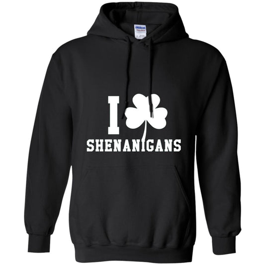 I Love Shenanigans Shamrock Saint Patrick_s Day T-shirt Black