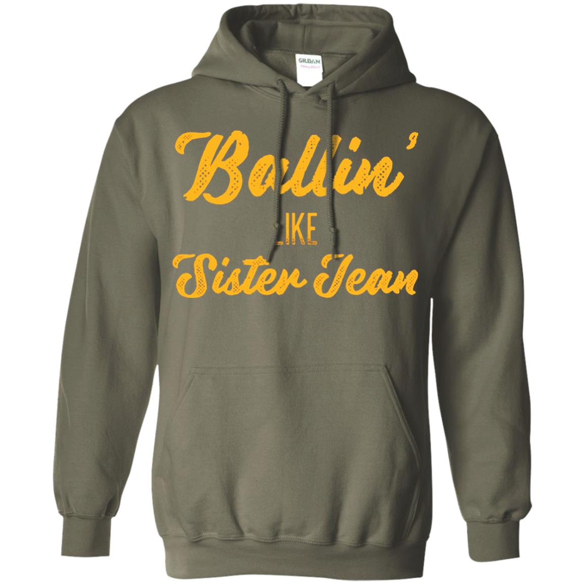 Ballin Like Sister Jean College Basketball Ramblers T-shirt Military Green